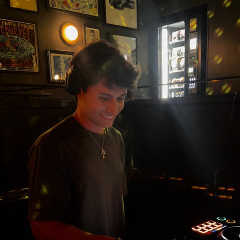 Ricky Lime behind the decks